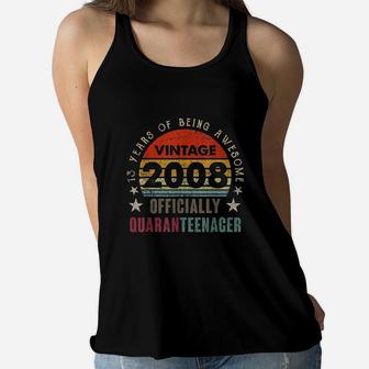 13 Years Old Gifts Vintage 2008 13Th Birthday Girl Women Flowy Tank | Crazezy