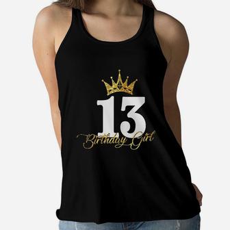 13Th Birthday Girl Women Flowy Tank | Crazezy