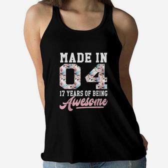 17 Year Old Girls Teens Gift For 17Th Birthday Born In 2004 Women Flowy Tank | Crazezy UK