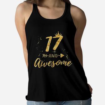 17Th Birthday For Teen Girl 17 And Awesome Gifts Women Flowy Tank | Crazezy DE