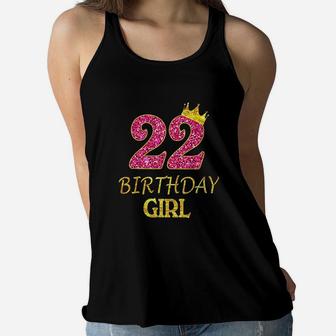 22Nd Birthday Girl Princess 22 Years Old 22Nd Gif Women Flowy Tank | Crazezy DE