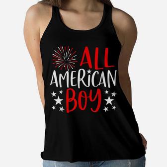 4Th Of July Family Matching Shirts All American Boy Tshirt Women Flowy Tank | Crazezy