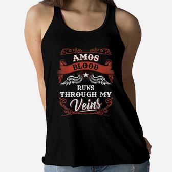Amos Blood Runs Through My Veins Shirt Youth Kid 2K3td Women Flowy Tank | Crazezy UK