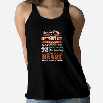 And God Said Let There Be September Girl Who Has Ears That A Women Flowy Tank - Thegiftio UK