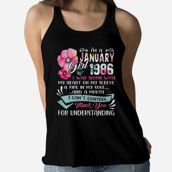 Awesome Since 1986 35Th Birthday I'm A January Girl 1986 Women Flowy Tank | Crazezy UK