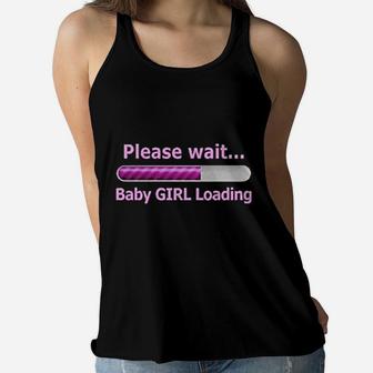 Baby Girl Loading Women Flowy Tank | Crazezy