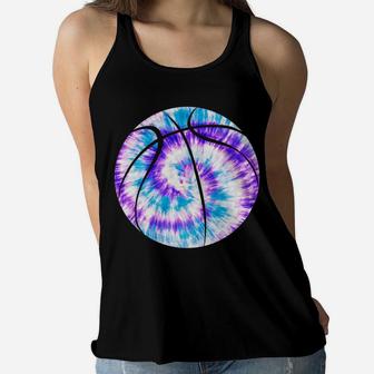 Basketball Stuff For Teen Girls Tye-Dye Blue Design Custom Women Flowy Tank | Crazezy