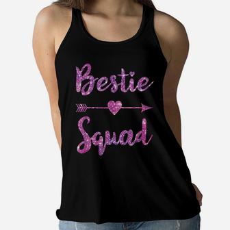 Bestie Squad Best Friend Bff Matching Couple Love Girls Trip Women Flowy Tank | Crazezy