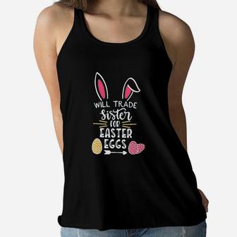 Boys And Girls Funny Easter Bunny Women Flowy Tank | Crazezy DE