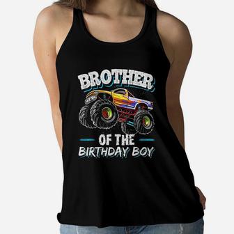 Brother Of The Birthday Boy Monster Truck Birthday Women Flowy Tank | Crazezy AU