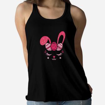 Bunny Easter Unicorn Face Rabbit Ears Egg Easter Girls Women Flowy Tank - Thegiftio UK