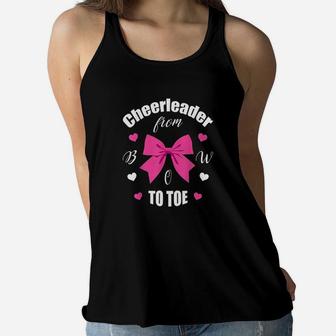 Cheerleader From Bow 2 Toe Cheerleading Girl Gift Women Flowy Tank | Crazezy AU