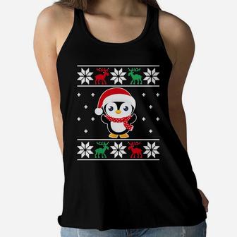 Christmas Penguin Funny Classic Ugly Sweater Girl Boy Kids Sweatshirt Women Flowy Tank | Crazezy AU