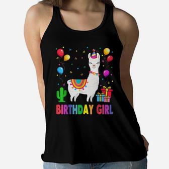 Cool Cute Alpaca Llama Cactus Girls Birthday Party Animal Women Flowy Tank | Crazezy AU