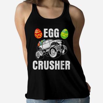 Cute Easter Egg Crusher Monster Truck Boys Kids Teens Women Flowy Tank | Crazezy CA