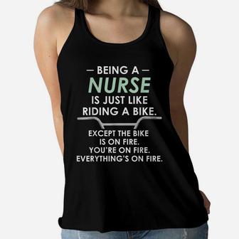 Cute Nurse T Shirt Best Nursing Student Tee Women Men Kid Women Flowy Tank | Crazezy