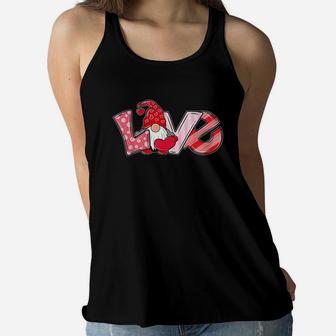 Cute Valentines Day Gnome Love Funny Gifts Women Flowy Tank - Seseable