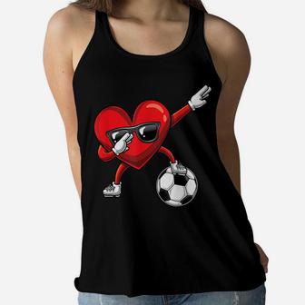 Dabbing Heart Dab Cute Valentines Day Boys Soccer Gift Women Flowy Tank | Crazezy
