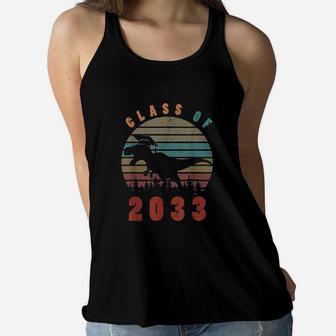 Dinosaur Class Of 2033 First Day Kindergarten Boys Women Flowy Tank | Crazezy CA