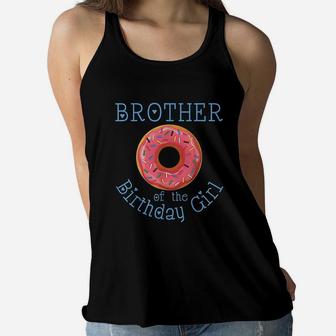 Donut Brother Of The Birthday Girl Women Flowy Tank | Crazezy