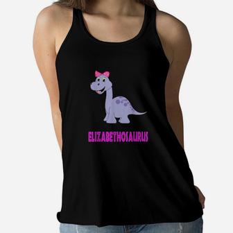 Elizabeth Elizabethosaurus Cool Dinosaur Kid Shirt Women Flowy Tank - Monsterry