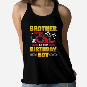 Formula Race Car Brother Of Birthday Boy Party Racing Women Flowy Tank | Crazezy DE