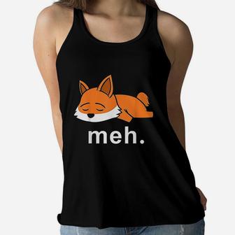 Fox Meh Funny Internet Meme Gifts Women Men Kids Women Flowy Tank - Thegiftio UK