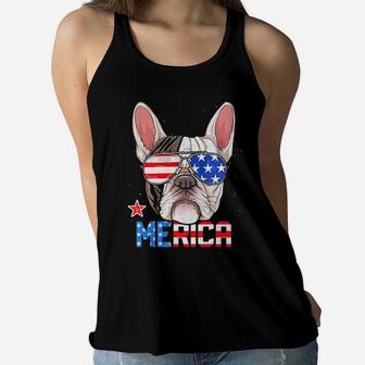 French Bulldog Merica 4Th Of July Men Boys Dog Puppy Women Flowy Tank - Monsterry CA