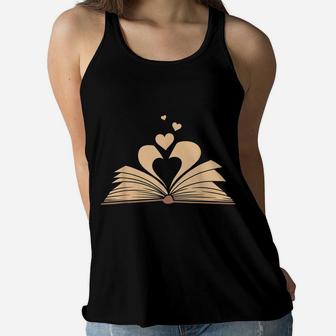 Funny Book Lover Design Men Women Kids Bookworm Librarian Women Flowy Tank | Crazezy UK