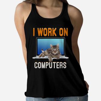 Funny Cat Shirts For Men, Women And Boys Kitty Lovers Women Flowy Tank | Crazezy UK