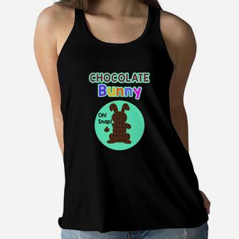 Funny Chocolate Easter Bunny Kids Oh Snap Bunny Women Flowy Tank - Thegiftio