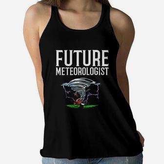 Funny Future Meteorologist Gift For Kids Cool Meteorology Women Flowy Tank - Thegiftio UK