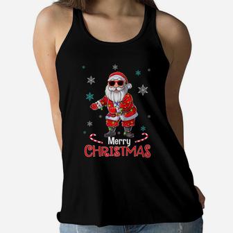 Funny Santa Floss Merry Christmas Boys Kids Xmas Flossing Women Flowy Tank | Crazezy UK