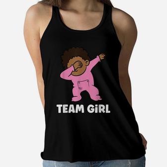 Gender Reveal Baby Shower Team Girl Women Flowy Tank | Crazezy AU