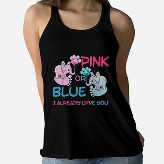 Gender Reveal Pink Or Blue Boy Or Girl Party Supplies Family Women Flowy Tank | Crazezy DE