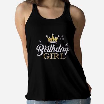 Gift For Birthday Girl Princess Party Girly Women Flowy Tank | Crazezy