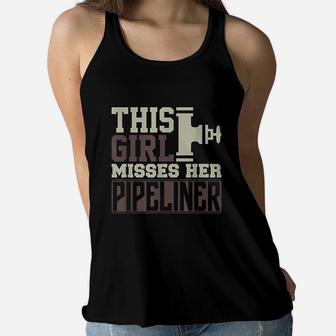 Girlfriend Wife Pipeliner Welder Welding Pipeline Women Flowy Tank | Crazezy
