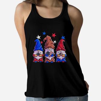 Girls American Flag Stars Gnome Women Flowy Tank | Crazezy UK