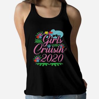 Girls Cruisin' 2020 Fun Beach Cruise Vacation Souvenir Gift Women Flowy Tank - Thegiftio UK