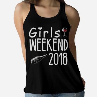 Girls Weekend 2018 Wine Lovers Party Women Flowy Tank - Thegiftio UK
