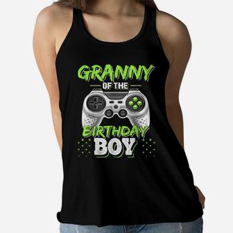 Granny Of The Birthday Boy Matching Video Game Birthday Women Flowy Tank | Crazezy UK