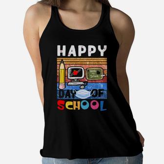 Happy 100 Day Of School Kindergarten Teacher Or Student Kid Women Flowy Tank - Monsterry AU