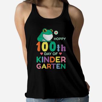 Happy 100Th Day Of Kindergarten Boy Girl Or Teacher 100 Days Women Flowy Tank | Crazezy AU