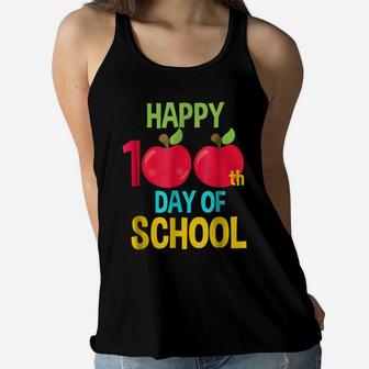 Happy 100Th Day Of School Party Shirt For Teachers And Kids Women Flowy Tank | Crazezy AU