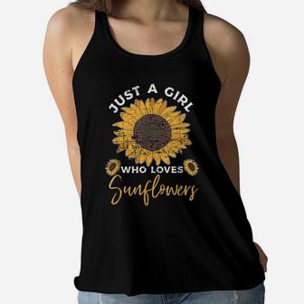 Hippie Florist Girls Women Sunshine Yellow Flower Sunflower Women Flowy Tank | Crazezy