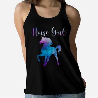 Horse Girl Love Equestrian Riding Ranch Owner Farmer Gift Women Flowy Tank | Crazezy DE