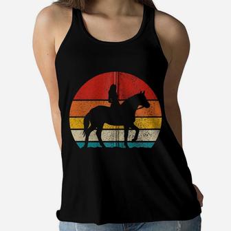 Horse Riding Vintage Retro Rider Horse Gifts For Girls Zip Hoodie Women Flowy Tank | Crazezy AU