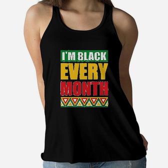 I Am Black Gift Black History Month Women Flowy Tank - Seseable