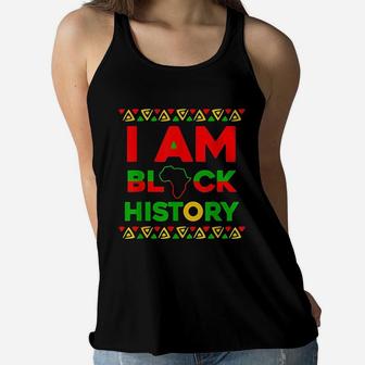 I Am Black History It Is Black History Month Women Flowy Tank | Seseable CA