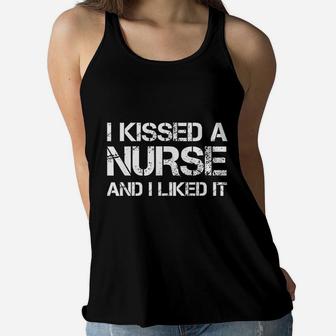 I Kissed A Nurse Cute Boyfriend Husband Women Flowy Tank | Crazezy CA